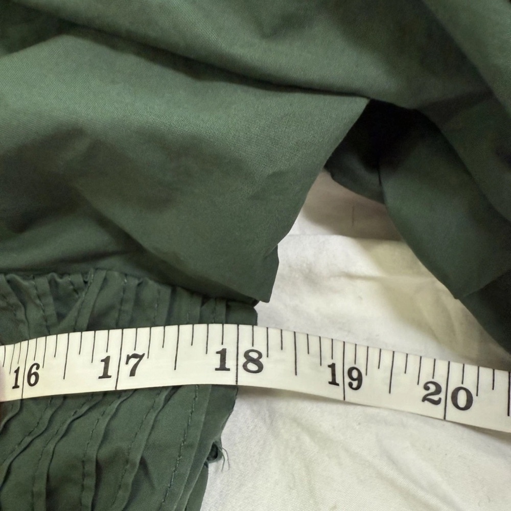 Hyacinth House by Tuckernuck Emerald Green Puff Sleeve Sasha Mini Dress Medium - Picture 7 of 10